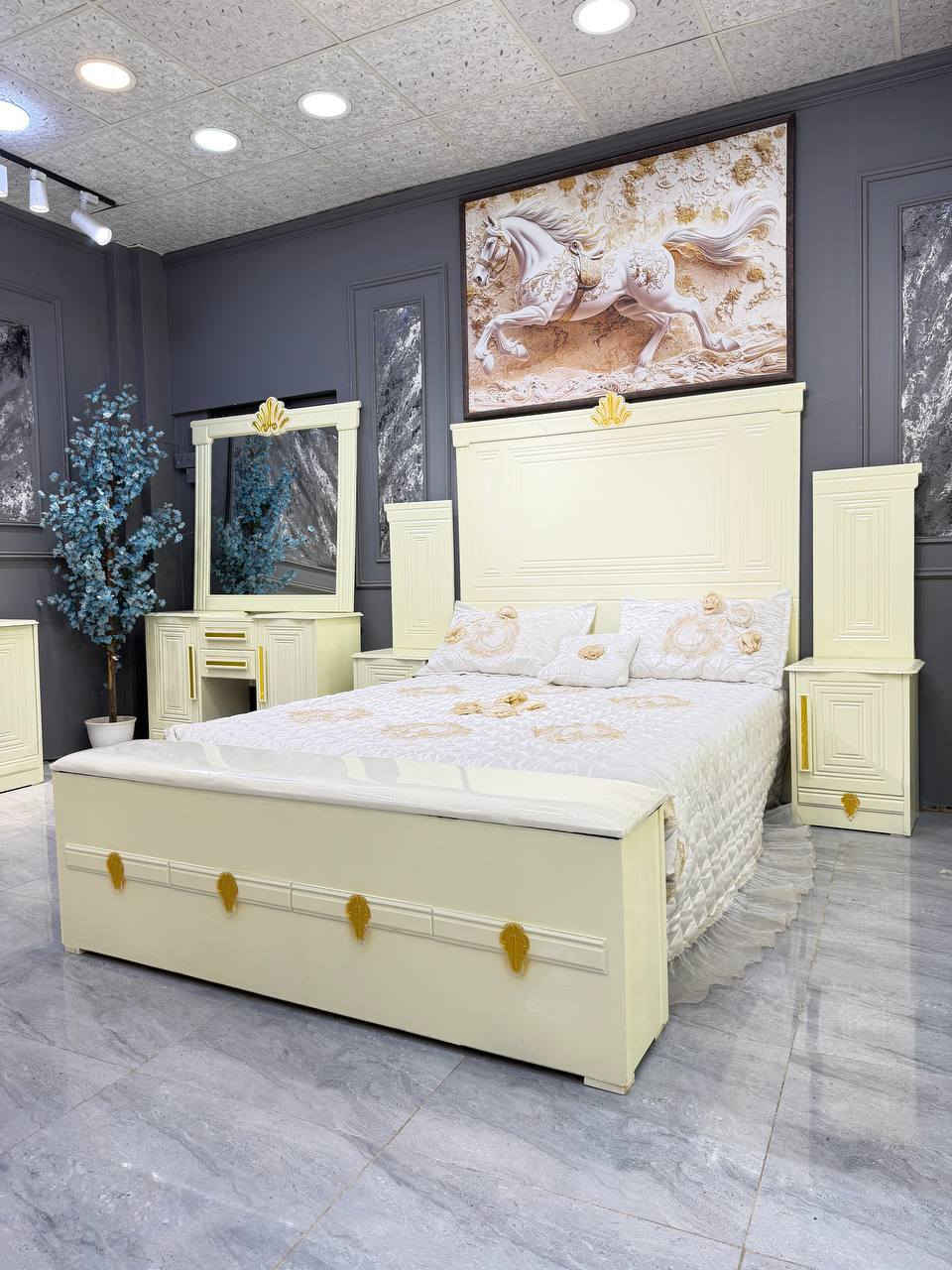 🔅تفاصيل الغرفة المرمري  ....
خارج ٤ملم ام دي اف 🔺
وداخل معاكس ٣ملم 
صبغ حراري  درجة اولى 

عدد القطع  ٧ قطع 😍
🔺1 //جرباية  قياس  ١٦٠ × ٢٠٠ 
🔺//ميز جانبي ايسر قياس ٥٠
🔺2// وميز  جانبي  قياس ٥٠
🔺3// زاوية ارتفاع مترين عرض ٨٠
🔺4// وميز بلازمه  
🔺5//وميز مراية ارتفاع مترين عرض ١٢٠
🔺6// وكنتور ٦ باب  ارتفاع مترين و١٥ طول ٣ متر و١٥

القطعه الثامنة حسب الطلب شازلون
شازلون 
شازلون مخزن 
يوجد توصيل لجميع المحافظات


**إذا كنت صاحب هذا الإعلان وتريد حذفه لأي سبب، رجاءا أرسل رسالة إلى الدعم الفني**