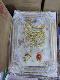 صواني اكريلك • مذهب • ٣ قطع