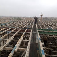 مسجد خالد بن الوليد • صب السقف • تبرع للبناء