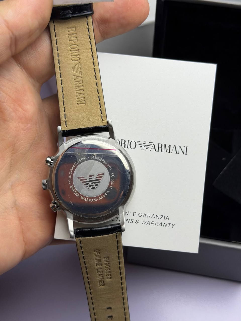 EMPIRIO ARMANI 
اصلي ايطالي وكالة 
كاملة المرفقات ضمان سنة 
سير جلد طبيعي  
مينا مميزة
رقم الموديل AR2432
نافذ شهري
سنتر ثواني منفصل 
نظام 24 ساعة 
ارقام لامينوس فسفوري 
زجاج زفير كرستال 
ستانلس ستيل بالكامل 
مقاومة للماء 50 متر   

السعر مناسب جداً للمهتمين

YRGvCvoOZohACMuXhk


**إذا كنت صاحب هذا الإعلان وتريد حذفه لأي سبب، رجاءا أرسل رسالة إلى الدعم الفني**