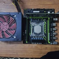 كومبو كامل نقصه فقط مبرد معالج وهارد وكيس التجميعة متكونة من  1 بورد x...