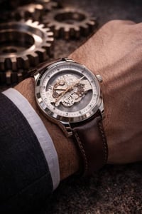 رجالي گلوراس سير جلد مخيط طلاء ثابت مقاوم لرذاذ الماء ظهر زجاج كوالتي ...