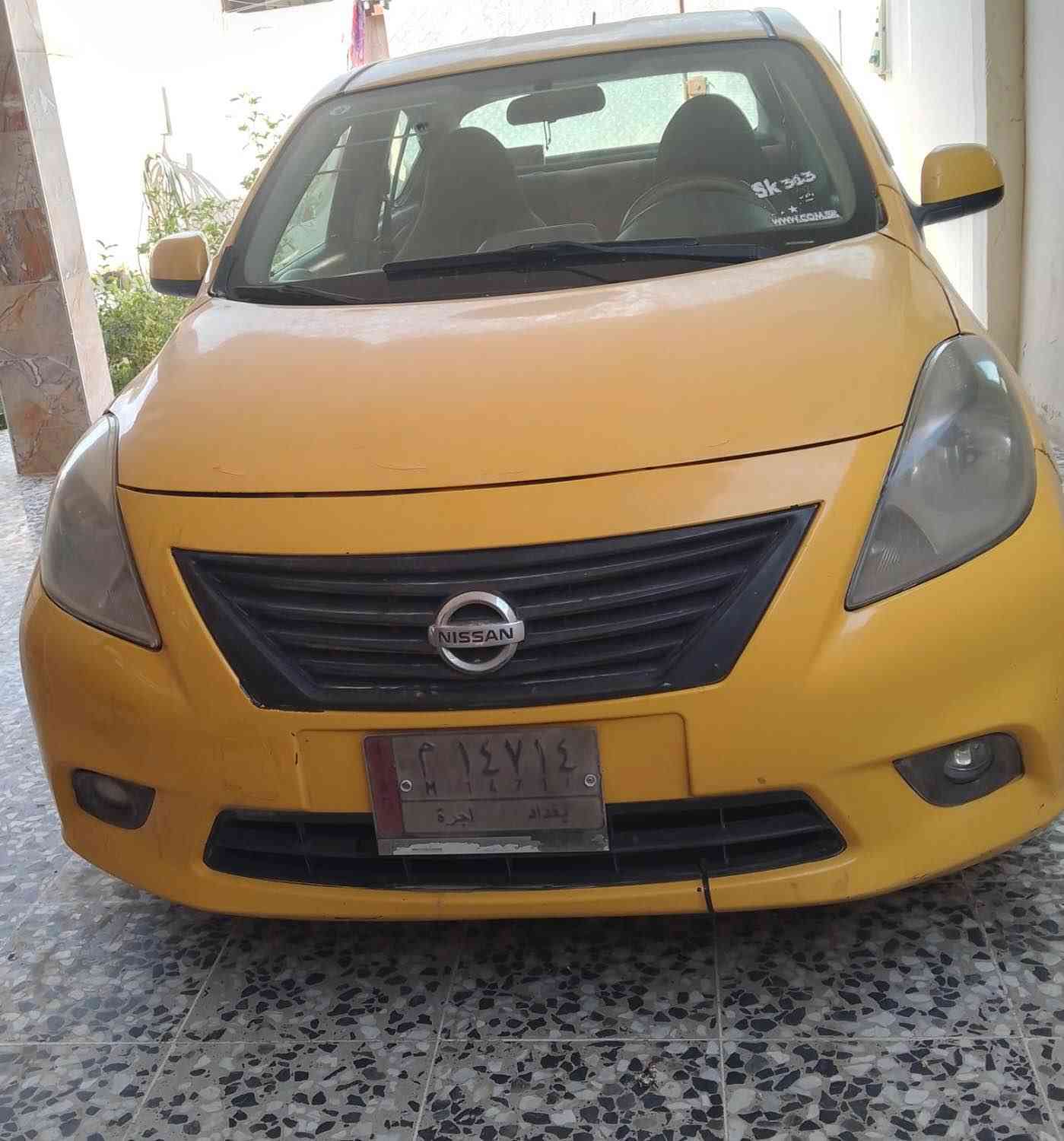 السلام عليكم سيارة نيسان فيرسا موديل 13 أمريكي مكينة مكفوله كير بيه مشكله رقم بغداد السعر 65 بيه مجال ***********  العنوان بغداد جسر ديالى بغداد, العراق
