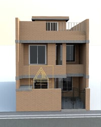 تصميم منزل طابقين • واجهة ٧٫٥م • مهندس محمد الظالمي