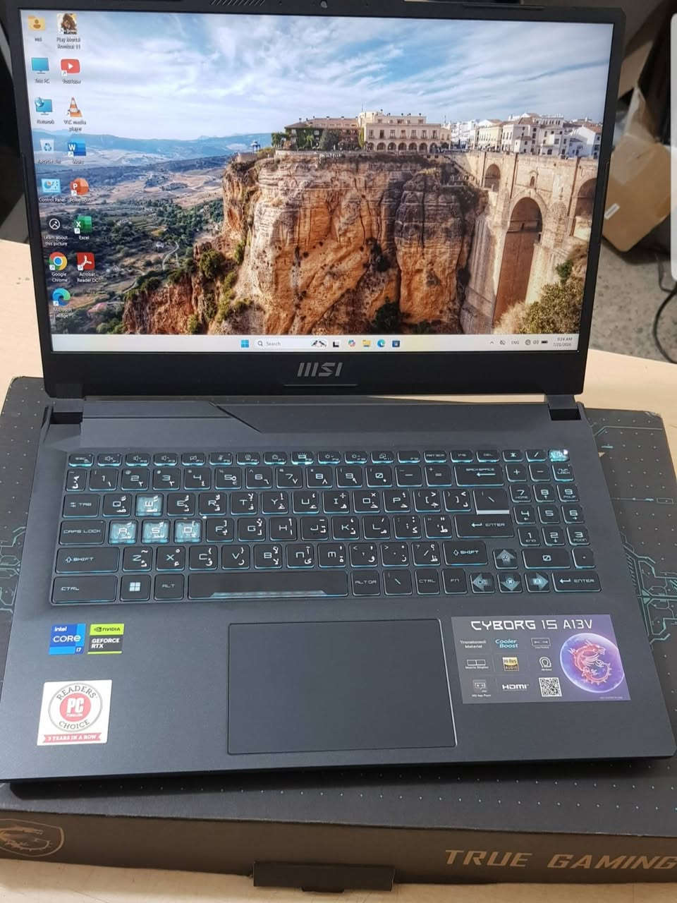 تحية طيبة ... لابتوب MSI  وكالة شرق اوسط بحالة اللوك ما تفرق عن الجديد لابتوب كيمنك مخصصة للالعاب او التصاميم من الجيل 13 بمعالج كور اي 7 فئة HS اعلى فئة   لابتوب ذو مواصفات عالية جدا رام 16 كيكا DDR5 وهارد SSD M.2 الجيل الرابع بكارت شاشة منفصل RTX  4050   بحجم 6 كيكا DDR6  وتردد شاشة 144 هيرتز وكيبورد ضوئي ويندوز 11 اصلي

           (((     السعر  مليون و 250 الف دينار  ثابت  )))   

MSI  CYBORG A13VE
cpu : Core  i7  HS   الجيل 13           
ram : 16 G DDR5
hard : SSD  M.2  512   G4 
vga : 6G  Nvidia RTX  4050  GDDR6
mon : 15.6 FULL HD 144  Htz ips

ويندوز 11 اصلي
كيبورد ضوئي
صوت مسرحي عالي جدا و مجسم
بدون DVD

للأتصال عادي و واتساب  ***********
شارع الصناعة ( 9 - 4 ) نهارا
يوجد خدمة توصيل داخل بغداد 5 الف بنفس اليوم
ولجميع المحافظات 10 الف خلال يوم واحد او يومين
لمشاهدة كافة الموديلات يرجى زيارة الموقع على الفيس بوك ( لابتوب بشير لاين )
