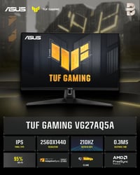 🎮 شاشة الألعاب الاحترافية ASUS TUF GAMING VG27AQ5A 🔥 التجربة المطلقة ل...
