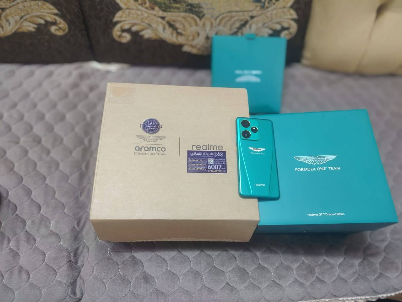 ريلمي جي تي 7 بطارية بسعة 7000 مللي أمبير وشحن سريع 120 واط، ومعالج Dimensity 9400 القوي، وشاشة LTPO AMOLED بحجم 6.78 بوصة ومعدل تحديث 120 هرتز. يتوفر الهاتف بذاكرة تصل لـ 16 جيجابايت رام و 512 جيجابايت تخزين، مع كاميرا خلفية أساسية بدقة 50 ميجابكسل، ويأتي بنظام أندرويد 15. جهاز نضيف السعر 750 وبي مجال . 
مكان كربلاء 
 ***********
