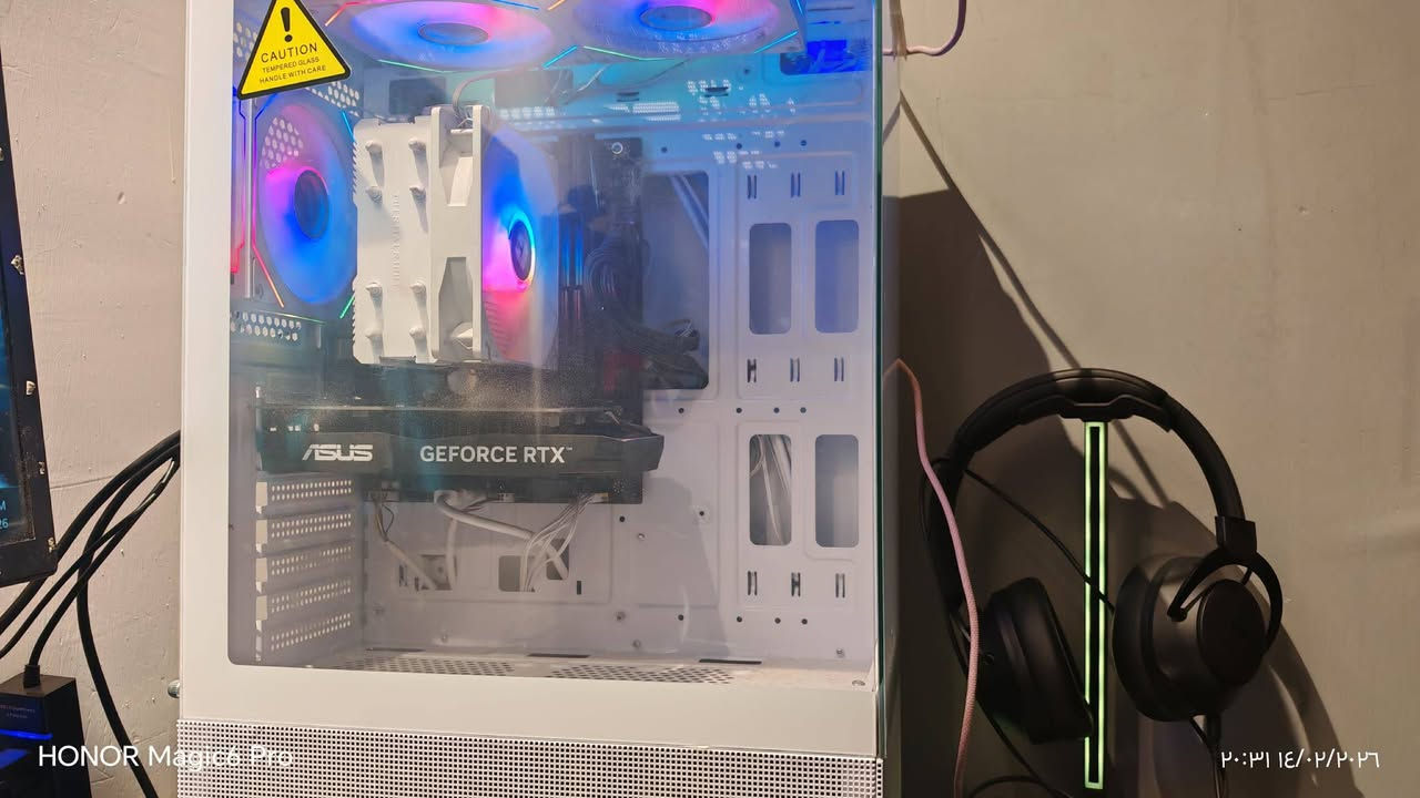 C15 14400F H610 RAM 16 SSD
1T PSU 650W RTX 3050 6GB 
ASUS CASE 4 FAN LED 27 2K 
180HZ KEY + MOSE+HED UPS 
1200
مكاني بغداد المعامل ***********
مكلف للنشر ما اجاوب خاص ابد
