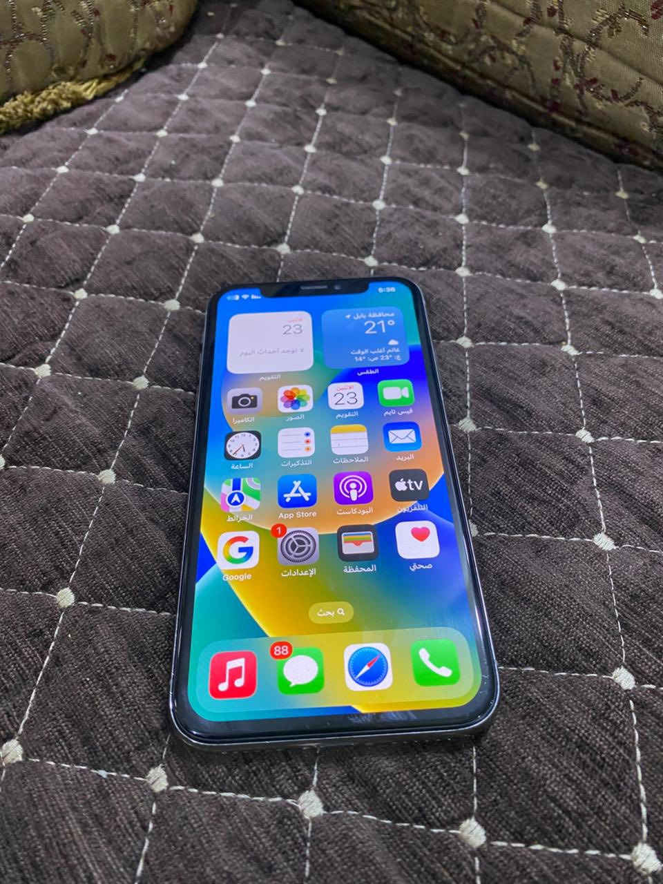 ايفون اكس عادي  مبدل بطاريه وشاشه اصليات نسبه بطاريه 100 جهاز كله شغال سعره 130 مراوس ايفون 11 عادي مكان بابل شارع 80 موبايل 

‭0787 768 0729‬
