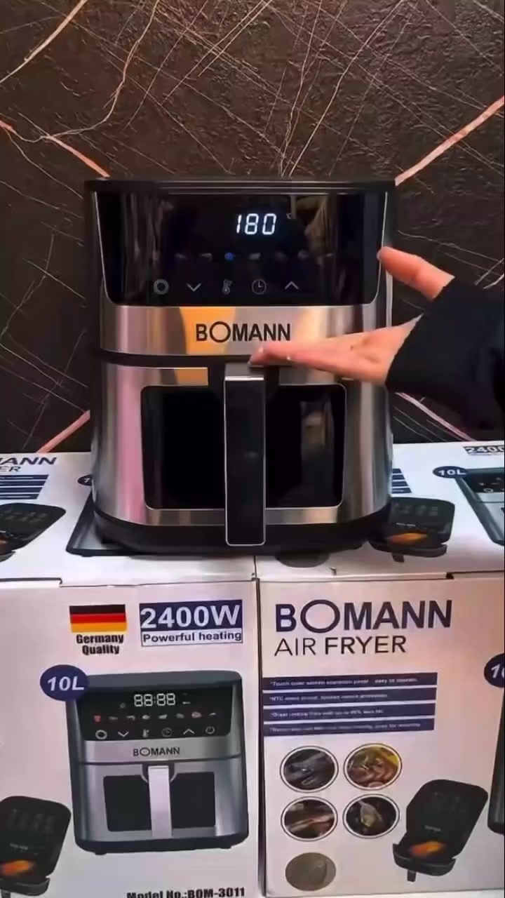 ✨ قلاية هوائية BOMANN – سعة 10 لتر
قلاية هوائية قوية بقدرة 2400 واط، لطهي صحي وسريع بدون زيت تقريبًا، مع شاشة لمس رقمية وسلة سهلة التنظيف — مثالية لكل أنواع الوجبات 🍟🍗
💰 السعر: 60 ألف
#قلاية_هوائية #BOMANN #مطبخ_عصري #طبخ_صحي #عروض أجهزة_كهربائية


**إذا كنت صاحب هذا الإعلان وتريد حذفه لأي سبب، رجاءا أرسل رسالة إلى الدعم الفني**