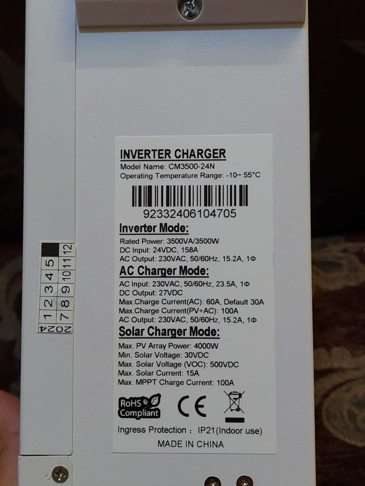 السلام عليكم انفيرتر ثلاثه كيلو ونص للبيع السعر 300 سبب البيع اريد اكبر منضومتي للتواصل ***********
