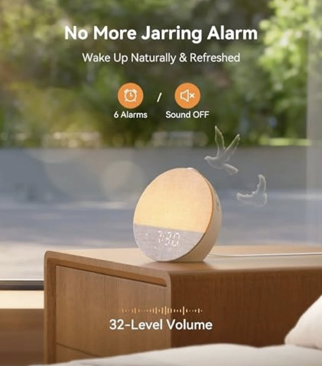 Dreamegg Sunrise Pro - Sunrise Alarm Clock, White Noise Machine with 29 Sounds, Wake Up Light Alarm Clock with 6 Tones, 10 Night Light Colours, Favourites Mode, for Adults’ Sleep Routine


**إذا كنت صاحب هذا الإعلان وتريد حذفه لأي سبب، رجاءا أرسل رسالة إلى الدعم الفني**