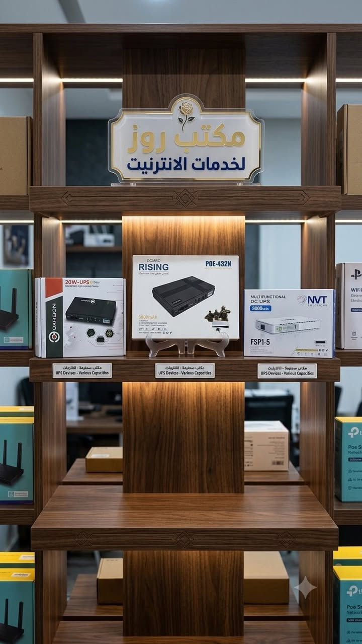 📡 مكتب روز لخدمات الإنترنت
نوفر لكم أفضل أجهزة وخدمات الإنترنت بأسعار مناسبة وجودة مضمونة:  

✅ راوترات إنترنت أصلية  

✅ أجهزة UPS لضمان استمرار الإنترنت عند انقطاع الكهرباء  

✅ مستلزمات الإنترنت والشبكات  

📍 الموقع: شارع العلوة – مقابل الباب الخلفي للكراج – مجاور مكتبة مهند  

📞 للاستفسار والطلب:  

***********  

مكتب روز لخدمات الإنترنت  

بإدارة: محمد زهير

