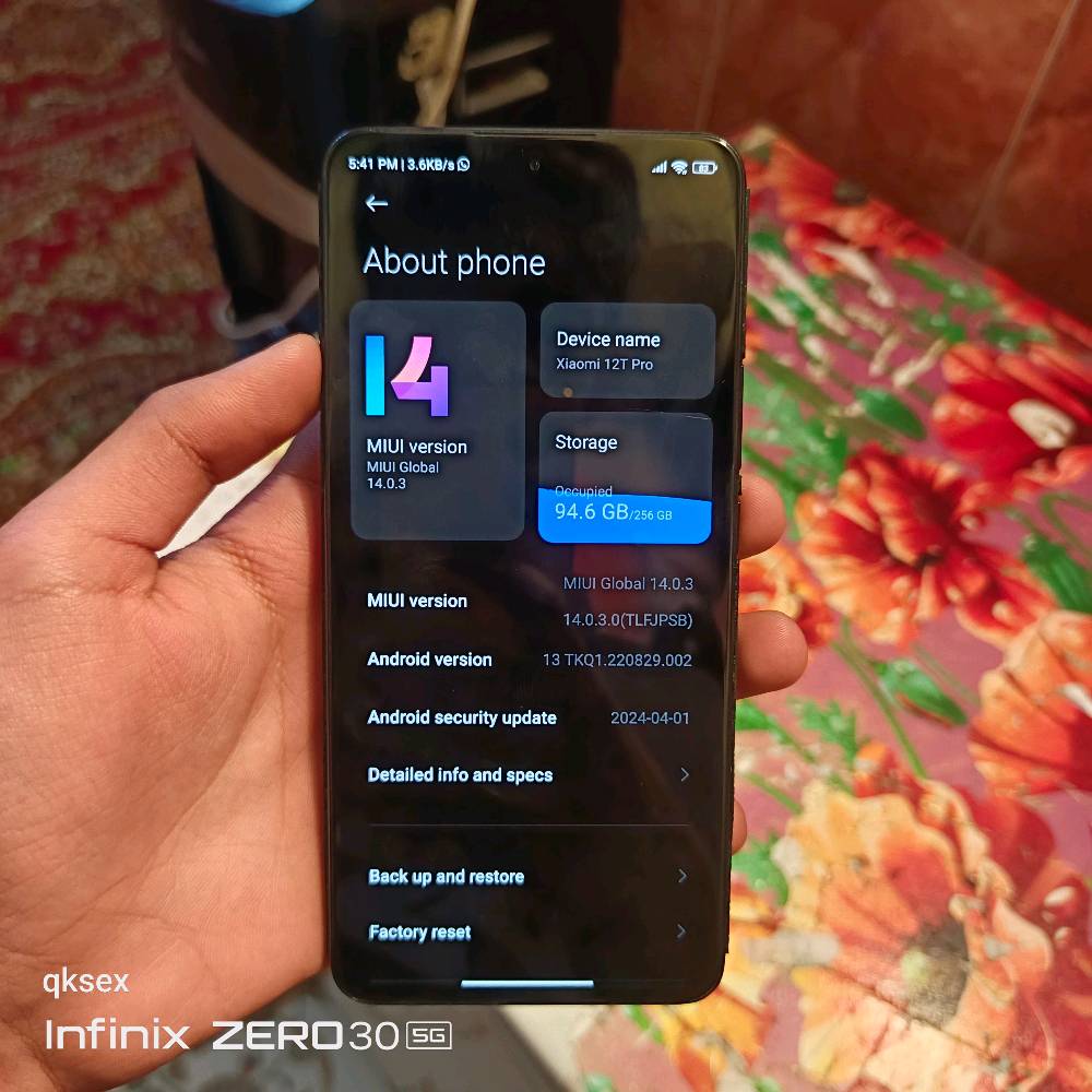 Xiaomi 12t pro - global 
Jp version

مراوس باقوى انا افضل /
او بيع ب 345 
وبي مجال جدا بسيط

الجهاز نظافه 100% + ويا فقط شاحنه هديه مني للمشتري

عنواني بصره ابو الخصيب حي العسكري قرب سنتر عبدلله 
رقمي ***********

وتحياتي للكل 🖤