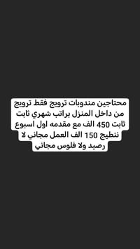 عمل من البيت • بغداد • وظيفة