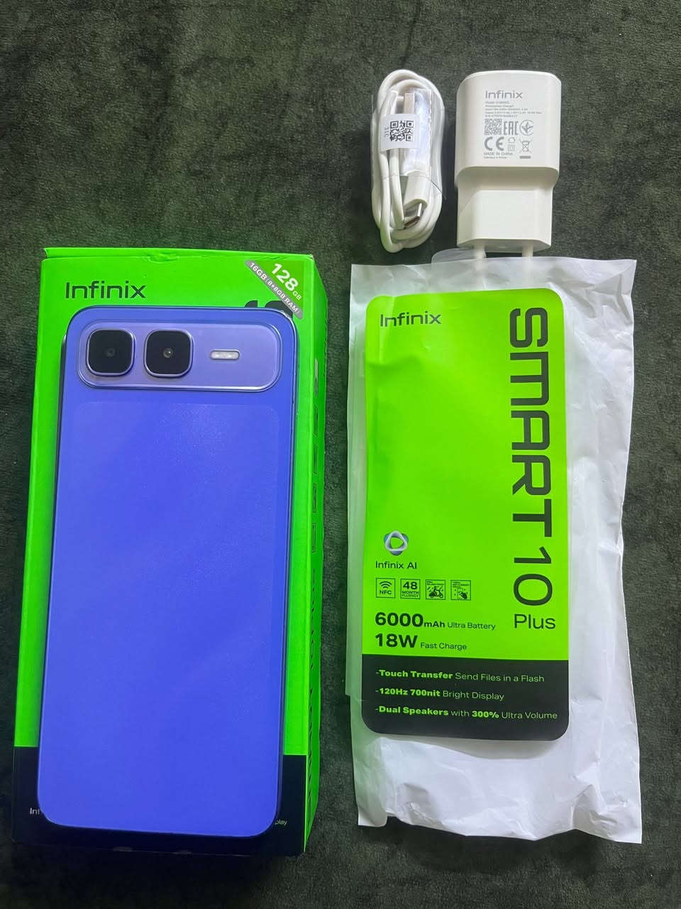 السلام عليكم 
للبيع جهاز Infinix Smart 10 Plus
📱 المواصفات:
• ذاكرة 128 GB
• بطارية 6000 mAh
• شاشة 120Hz
• شحن سريع 33 واط
• مدعوم بالذكاء الاصطناعي
• سماعات ستيريو (أعلى وأسفل الجهاز)
• يشغل جميع الألعاب والبرامج بسلاسة

📦 الجهاز مع كامل ملحقاته:
• الكرتون موجود
• الشاحن غير مستعمل

✅ مدة الاستخدام: شهر واحد فقط
✅ النظافة: 98%

💰 السعر: 120 ألف

📩 للتواصل: خاص


**إذا كنت صاحب هذا الإعلان وتريد حذفه لأي سبب، رجاءا أرسل رسالة إلى الدعم الفني**