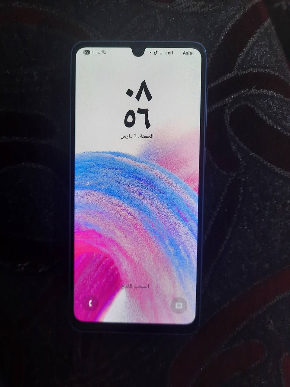 للبيع سامسونك a33 5g شاشه سوبر امولد بصمه بالشاشه بطاريه 5000 ذاكره 128/8 صوت ستريوه كفاله عامه فقط الظهر مفطور وياه ظهر جديد انت تبدله معالج 1280 للبيع 150 للاتصال ***********
