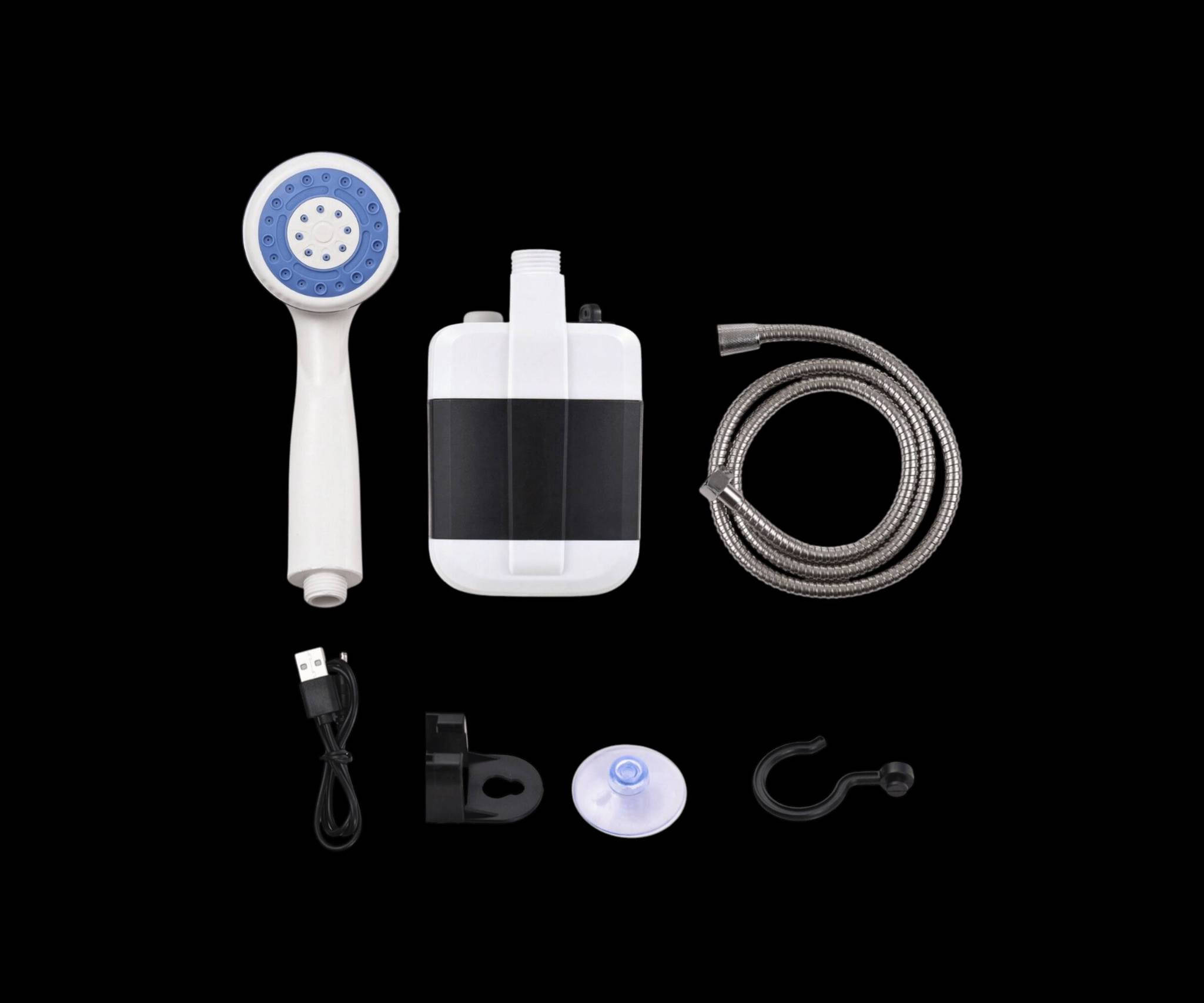 بالة دوش تخييم سفري محمول بالشحن – للاستحمام في أي مكان!
الاستخدامات:

مثالي للاستحمام أثناء رحلات التخييم أو التخييم البحري.

مناسب لغسل الأدوات أو السيارات أو الحيوانات الأليفة.

يُستخدم لري النباتات أو في الحدائق.

مثالي للاستخدام في الشواطئ أو للمزارعين أو لتنظيف المعدات في الخارج.

المميزات:

يعمل ببطارية ليثيوم مدمجة بسعة 2000 مللي أمبير.

قابل للشحن عن طريق منفذ USB.

تدفق ماء مستمر بقوة 4 إلى 5 لتر في الدقيقة.

تصميم مضغوط وخفيف الوزن لسهولة الحمل.

زر تشغيل عملي مع مؤشر تشغيل.

خرطوم ماء بطول 1.5 متر، مرن ومتين.

رأس دوش مريح بفتحات متناسقة لضغط ماء مناسب.

يأتي مع خطاف تعليق وحامل لتثبيت الدوش.

محتويات الصندوق:

مضخة مياه كهربائية بالشحن.

رأس دوش.

خرطوم ماء طوله 1.5 متر.

كابل شحن USB.

خطاف تعليق.

قاعدة تثبيت بلاستيكية.

المواصفات الفنية:

أبعاد المنتج: 14 × 8.7 × 5.6 سم.

أبعاد العلبة: 22.5 × 13 × 15.7 سم.

البطارية: ليثيوم 2000mAh.

جهد الشحن: DC 5V.

تدفق الماء: 4~5 لتردقيقة.

بلد الصنع: الصين.

ملاحظات:

يُفضل شحن المنتج بالكامل قبل أول استخدام.

يمكن استخدامه مع دلو ماء عادي أو حوض.

لا يُستخدم مع الماء الساخن جدًا لتجنب تلف المكونات.

منتجات البالة لا تستبدل ولا تسترجع


**إذا كنت صاحب هذا الإعلان وتريد حذفه لأي سبب، رجاءا أرسل رسالة إلى الدعم الفني**