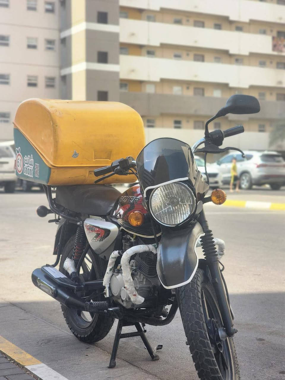 سلامج عليكم دراجه بوكسر للبيع نضافه 100%80 تفاصيل اكثر اتصال بل رقم ***********
