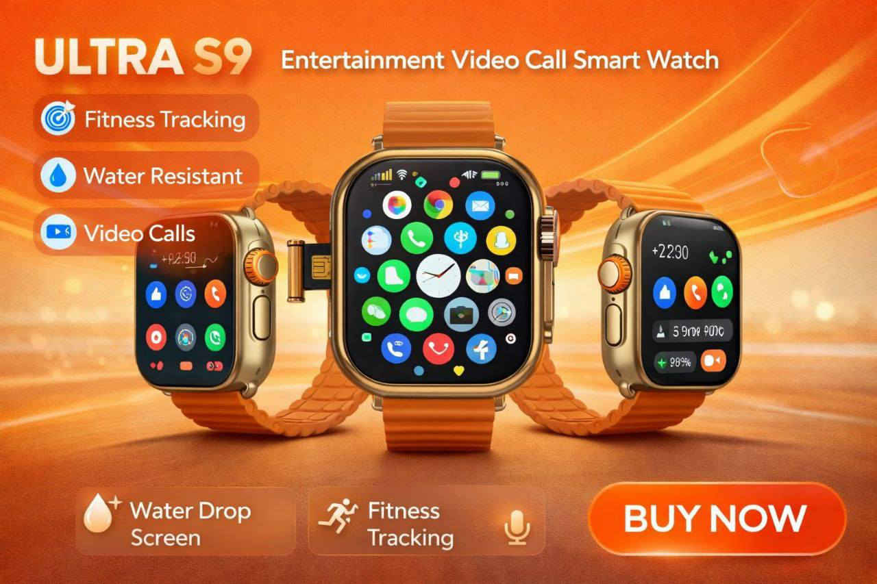 🔥  ساعه ماركة ULTRA S9 تدعم سيم كارت  🔥
                         🔥 العالميه 🔥

  🌟..إذا تدور على ساعة أنيقة وبمواصفات قوية جداً ..🌟
       تصميم فخم مع مميزات ذكية تسهّل حياتك اليومية

✨ ✨✨المميزات:✨✨✨
- تدعم السيم كرت 
- إجراء واستقبال المكالمات
- تدعم تيك توك وتطبيقات التواصل الاجتماعي
- تتبع اللياقة والأنشطة الرياضية
- مقاومة للماء
- شاشة لمس ملونة وواضحة
- عرض إشعارات التطبيقات
- تصميم عصري يناسب كل الأذواق
    🔥. السعر 65 الف دينار .🔥 مع هديه من اخيارنا
     🎁 مناسبة للاستخدام اليومي أو كهدية مميزة
      📩 الكمية محدودة… راسلنا الآن للحجز 
توصيل سامراء الف دينار 
توصيل اقضية صلاح الدين ثلاث الاف 
توصيل جميع المحافظات خمسة الاف 
***********
 واتساب او اتصال او خاص 
الفحص امام المندوب
