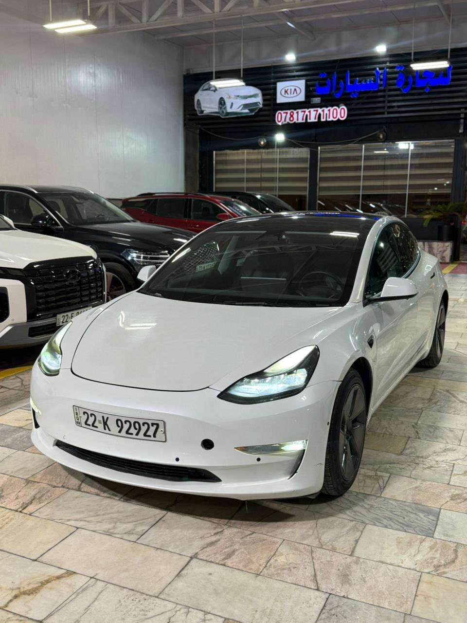 السلام عليكم تيسلا مودل 3 موديل 22 رقم اربيل حادث جاملغين وبنيد السيارة ماشية 50 الف كيلو متر مكان السيارة نجف السعر 155 بيها مجال بسيط ***********
