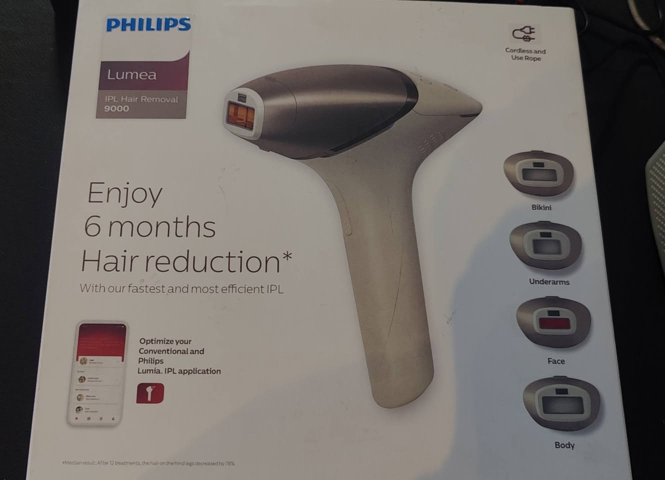 جهاز فيليبس 9000 الف ضربة 
يشتغل جسم كامل! ومناطق حساسة و كل الوان البشرة
الجهاز جديد ما مستخدم ( جديد أصلي )
سعرة بموقع عراقي 900 ألف وية الخصم 700 يقطون بيكم
يمي 150 ألف مع التوصيل


**إذا كنت صاحب هذا الإعلان وتريد حذفه لأي سبب، رجاءا أرسل رسالة إلى الدعم الفني**