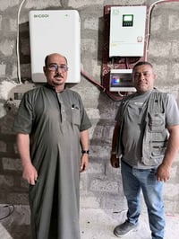 طاقة شمسية • بطاريات ١٠ كيلوواط • قريه الهويره