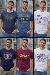 تشيرت رجالي • قطن ليكرا • جملة ٥ درزن