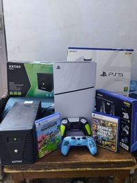 🎮 بلايستيشن 5 سليم للبيع  🔹 نسخة 1 تيرا بحالة ممتازة 🔹 يحتوي على يدتين...