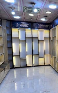 ديكور محل اراكيل • خشب MDF • بابل جبله