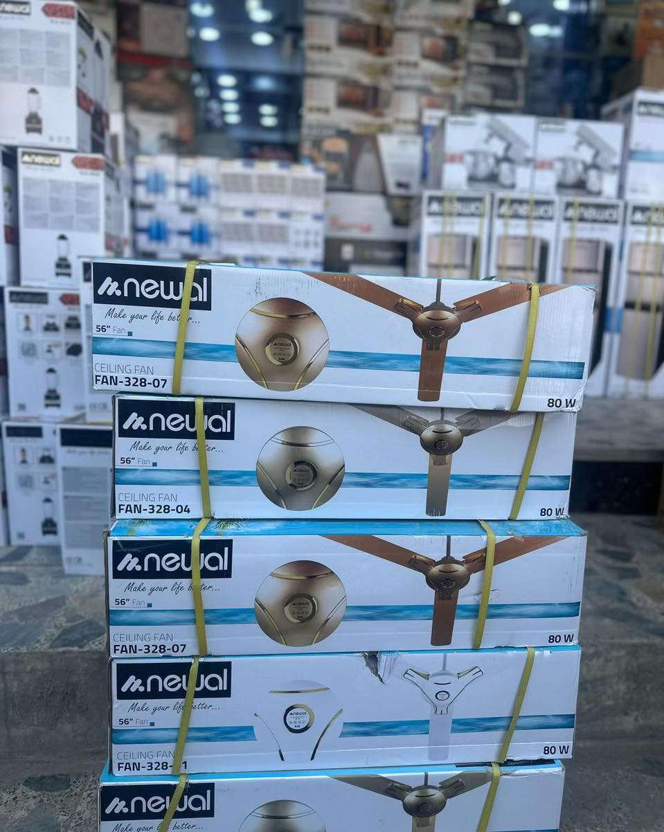 مروحة سقفية اصلية ماركة النيوال ضمان سنة 
معرض رقية بصرة صبخة العرب شارع العام قرب صيدلية 👩‍⚕️ المنارة يوجد توصيل 🚚 ***********
