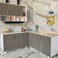 كاونتر MDF • متر ونص • سنك مرمر ١٢٠سم