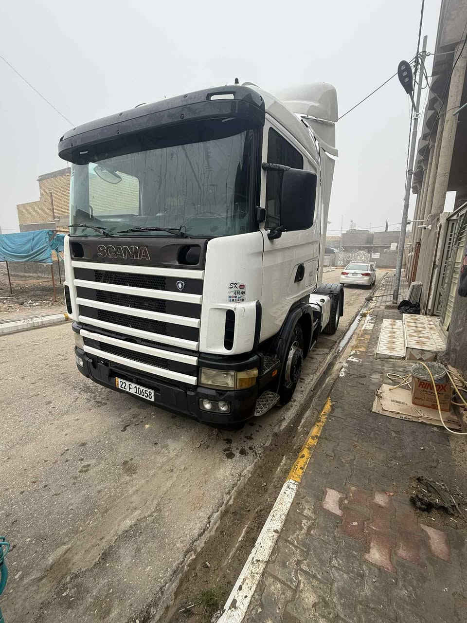 سكانيه للبيع مديل 2004 رقم اربيل سنويه ل2031 مكينه 420انجكتر مربوطه قلاب  تخم تاير جاهزه لشغل مكفوله ‏‪***********‬‏
