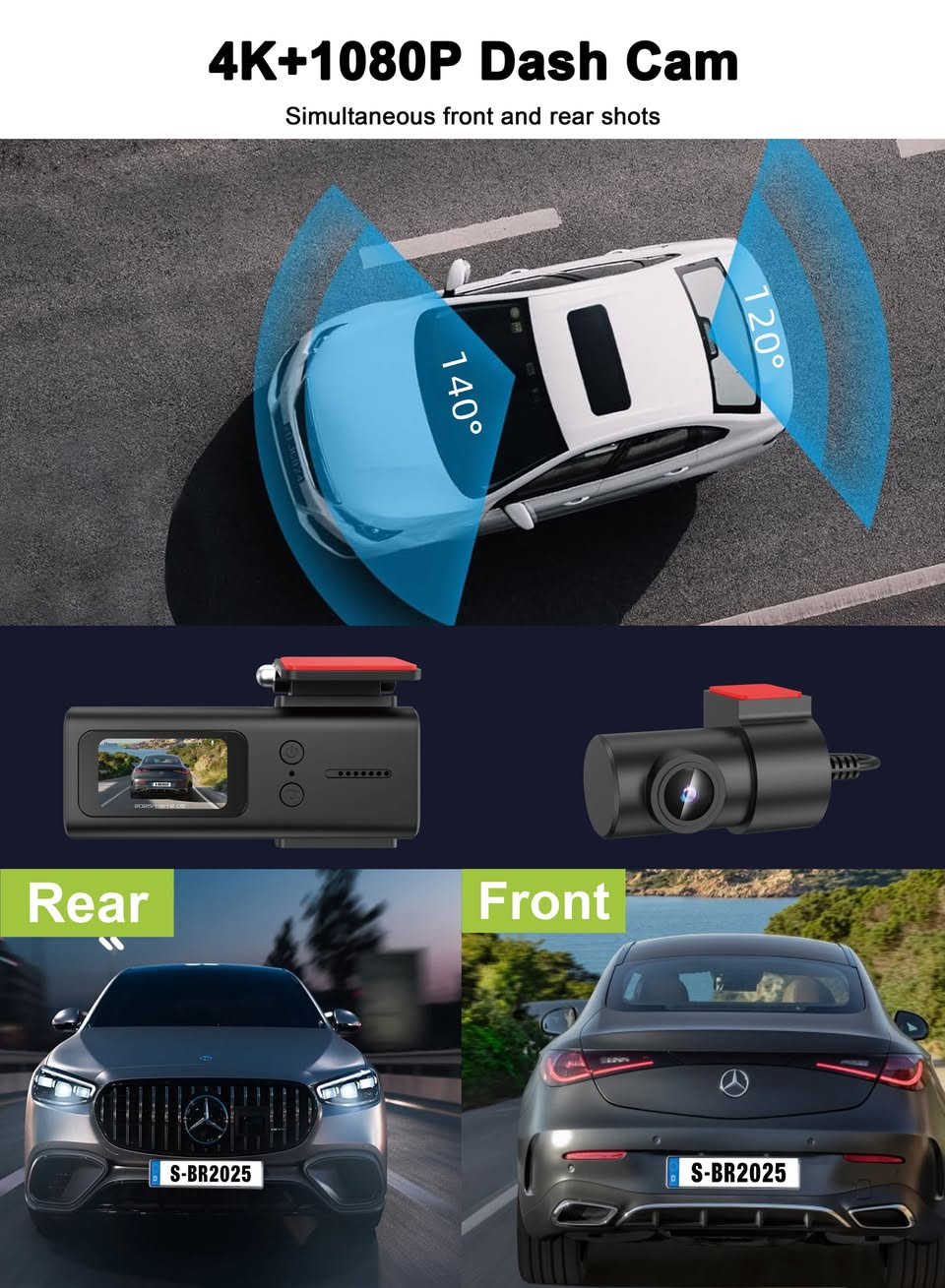 داش كام فون بلانت:
✅ تصوير أمامي بدقة 4K UHD (3840×2160) — تفاصيل واضحة حتى لو اللوحات بعيدة.
✅ تصوير خلفي بدقة 1080p Full HD — توثيق كامل للحوادث من الخلف.
✅ زاوية رؤية امامية واسعة 140° — تغطي أكبر جزء من الطريق بدون نقاط عمياء.
✅ زاوية رؤية خلفية ممتازة 120° — تغطي أكبر جزء من الطريق بدون نقاط عمياء.
✅ رؤية ليلية ستارلايت (Starlight Night Vision) — صور وفيديو واضحين في الظلام.
✅ مستشعر اصطدام (G-Sensor) — يحفظ الفيديو تلقائياً وقت الحادث وما ينحذف
✅ تسجيل حلقي (Loop Recording) — يستمر بالتسجيل ويبدّل الملفات القديمة بالجديدة تلقائيًا.
✅ وضع مراقبة السيارة 24 ساعة — يسجل حتى وأنت واقف (تحتوي على كيبل التوصيل).
✅ Time-Lapse Recording — تسجيل بسرعة لتقليل حجم الفيديوهات.
✅ دعم Wi-Fi والربط بالجوال — تكدر تشاهد وتحمل الفيديوهات على الموبايل بسهولة.
✅ دعم بطاقة ذاكرة حتى 256 GB — مساحة كبيرة لتسجيل ساعات طويلة.
✅ شاشة 1.47 بوصة — لعرض الفيديو والتحكم بالإعدادات.
✅ عدسات بزجاج متعدد الطبقات لتحسين جودة الصورة.


السعر 75.000 
يوجد توصيل لكل المحافظات


**إذا كنت صاحب هذا الإعلان وتريد حذفه لأي سبب، رجاءا أرسل رسالة إلى الدعم الفني**