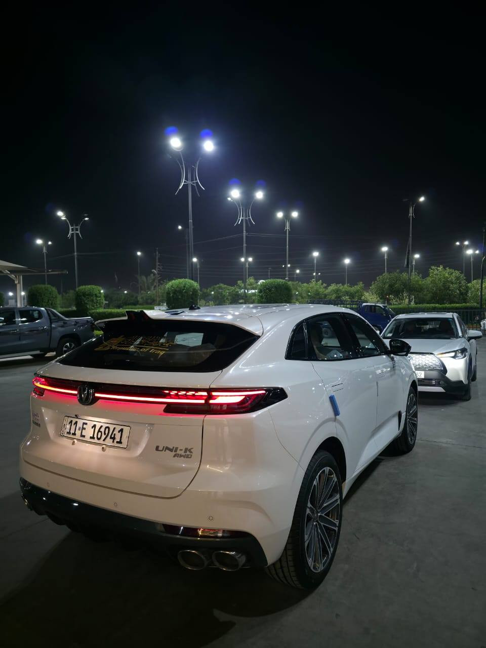 شانجان يوني كي ( UNI K )  موديل 2024
فول مواصفات  لون ابيض صدفي  سقف بانوراما 
مقاعد تدفئه تبريد امامي كاميرات 360 درجه 
28km
رقم بغداد 
شاشات لمس 
صندوق كهرباء 
سستم صوت من شركة سوني 
سماعات بالمقاعد 
يدات ابواب مخفي
انظمه التحكم لمس 
رادار + تحديد مسار + قياده ذاتيه 
كاميرات 360 درجه 
نظام كاميرات 3D 
كاميرات مرايات جانبيه بدقة 4k 
حساسات 360 درجه 
هاند بريك كهرباء 
شاحن واير ليس 
لايت وبكليت لد
السعر :36مليون
واتساب:***********
***********
