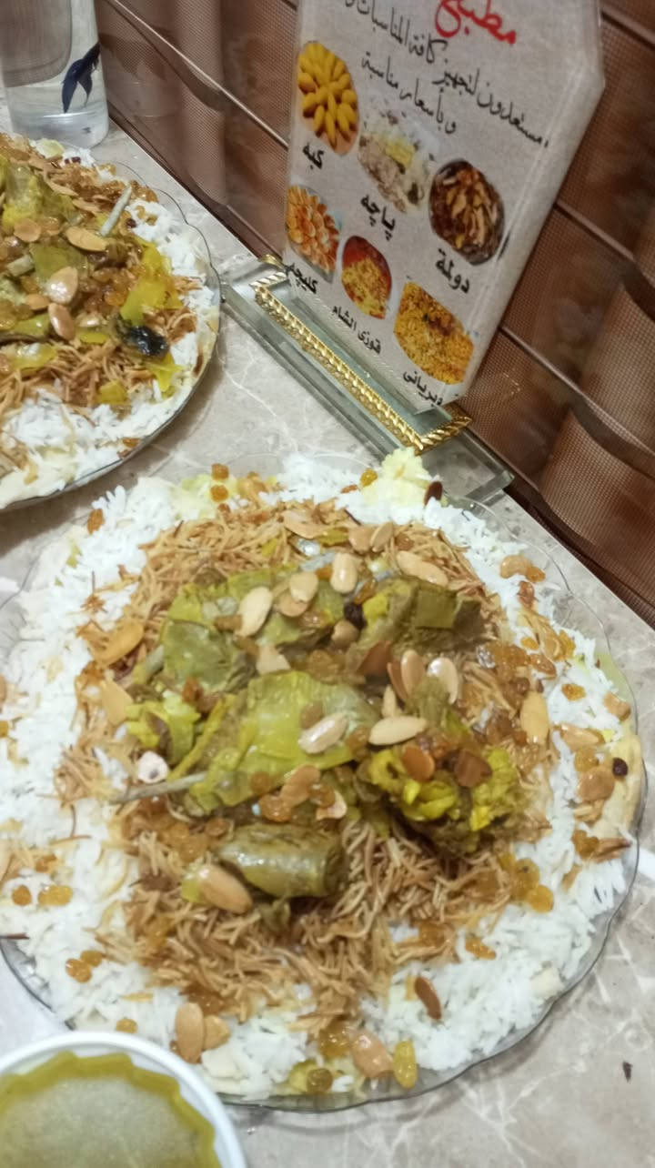 طلبيه  زبونه داىمى  دليمي
ثلاث صواني دليمي لحم.  صوره رأى زبونه. 

الف عافيه عليهم ياربي.   احجز كل أنواع اكلات حسب طلب 

     
موقعنه فى خانقين    عندي بس خدمه توصيل  خانقين    اي سؤال خاص  واتساب  هذا رقم***********،😋 ،😋
