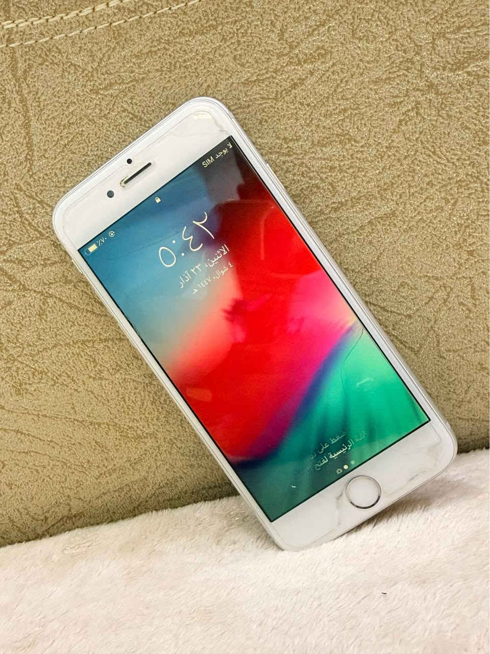آيفون 6
التلفون مكفول من اي خلل أو اي عطل شرط الفحص ما مفتوح نظيف كلش 
السعر ٦٥ وبي مجال 
مكاني ناصرية مدينة الصدر 
*********** الشطره, ذي قار
