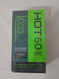 موبايل HOT 50 انفنكس ذاكرة 128 دبل سيمكارت ملحقاتة كاملة شاحنة هتفونات...