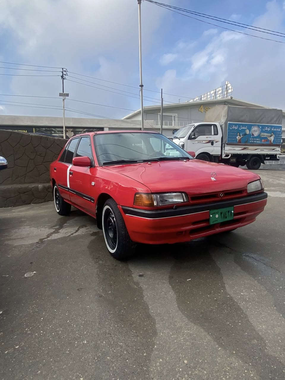 مازده 323صندوك استرين باور محرك كير شرط كهربايت كله شغل سنواي خضرا شرط تحويل مصبوغ جماليه بدون معجون غرامات صفر  مكان سيارة دهوك شرعي بل موصل  بيه كابون بنزين *********** سعر 28 وبيه مجال
