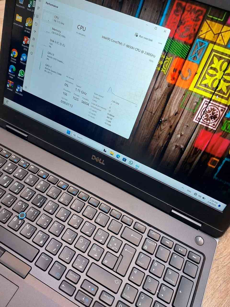 تدور ع لابتوب للبرامج الهندسيةوالتصاميم؟
الك هاي 
قطع محدوة وبسعر ثابت ٦٣٠ الف دينار وتوصيل مجاني

Dell Precision 7540
Core i7-9850 H (12 CPUs)
16 GB DDR4 RAM
512 M.2 SSD HARD
16 GB Intel UHD Graphics 630
4 GB NVIDIA QUADRO T2000
15.6 fhd screen
Back-light Ar-En 

يمكن للزبون فحص اللابتوب وتشغيله والتأكد من المواصفات قبل استلام اللابتوب.

العنوان بغداد شارع الصناعة مجمع الرياش مكتب اليسر للتواصل والحجز ***********
