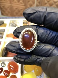 محبس • عقيق أحمر • فضة ٩٢٥