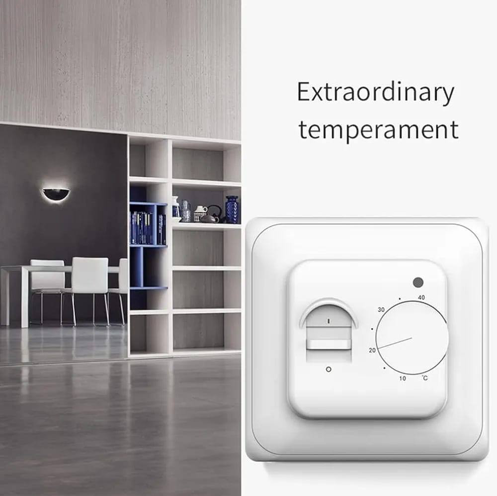 هذا المنتج عبارة عن منظم حرارة للتدفئة الأرضية الكهربائية (موديل M5).     الوظيفة: التحكم في درجة حرارة الغرفة لأنظمة التدفئة الكهربائية.  نطاق درجة الحرارة: يتيح ضبط درجات الحرارة عادةً بين \(10^{\circ }C\) و \(40^{\circ }C\).  الميزات: يحتوي على مفتاح ميكانيكي ومستشعر NCT لمراقبة درجة الحرارة في الوقت الفعلي.  التطبيق: مناسب للاستخدام في المنازل، المكاتب، والمراكز التجارية.


**إذا كنت صاحب هذا الإعلان وتريد حذفه لأي سبب، رجاءا أرسل رسالة إلى الدعم الفني**