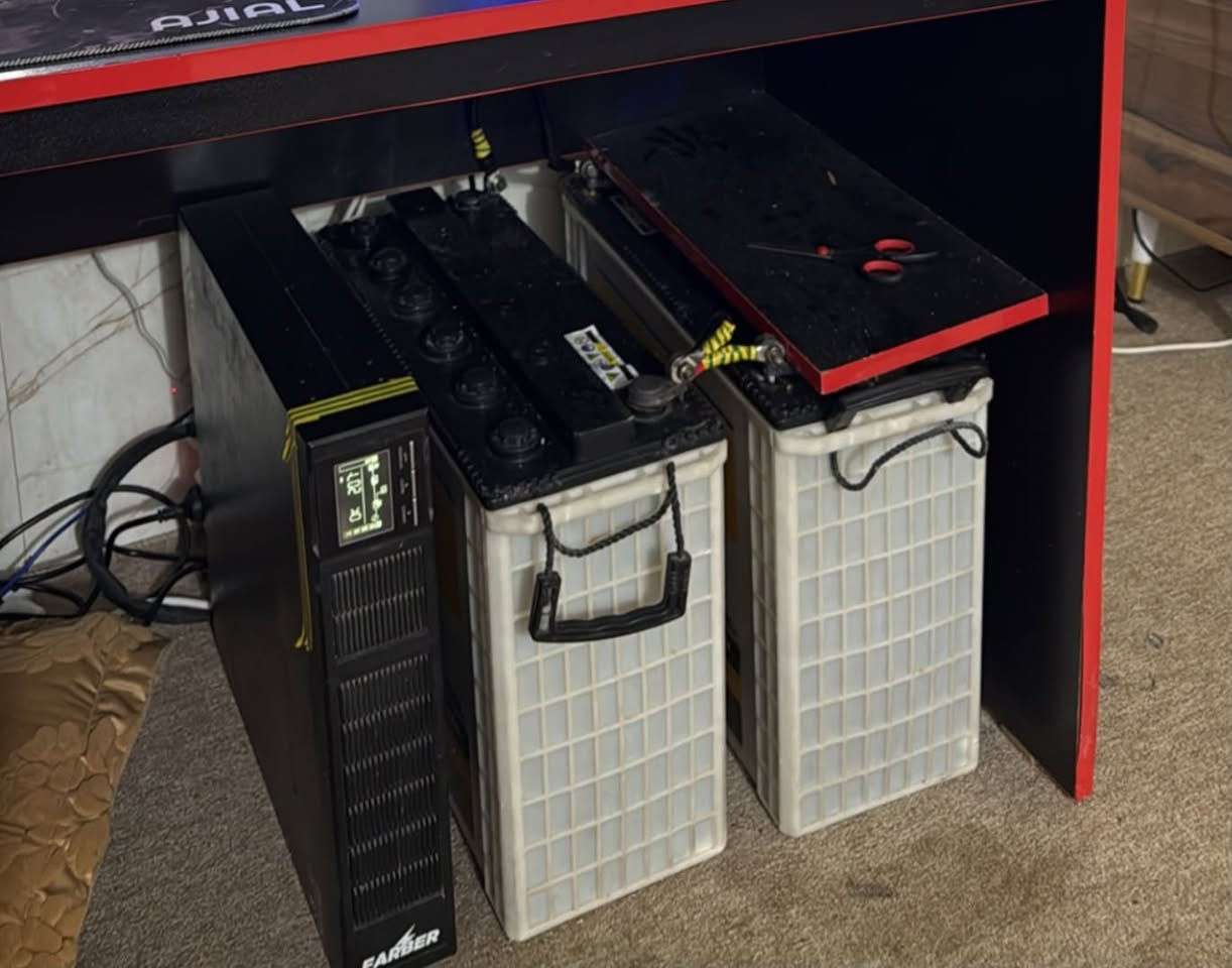 سلام عليكم UPS online 1kv فاربر بطاريات خارجية للبيع ينطيك ساعتين بدون كهرباء سعر الجديد فقط اليو بي اس  500 
اني ابيع مع البطاريات 600 الف فقط
 تجي تفحص وتاخذ
واذا تريد فقط اليو بي اس ابيع ب250 
البطاريات نضيفات جدا وبعدهن بحيلهم
العنوان النجف الاشرف


**إذا كنت صاحب هذا الإعلان وتريد حذفه لأي سبب، رجاءا أرسل رسالة إلى الدعم الفني**