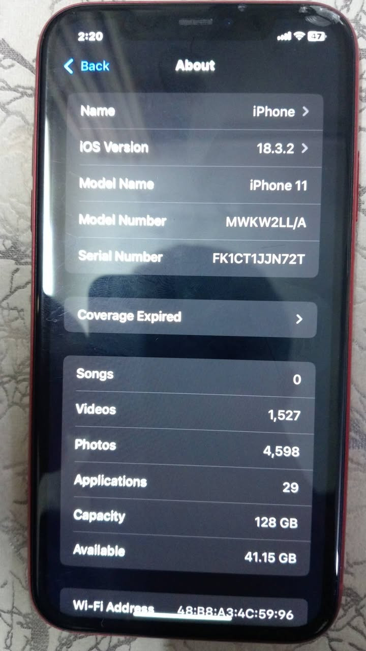 السلام عليكم ايفون ١١ عادي ذاكره 128 بطاريه 96 الجهاز بلادي ممفتوح فقط بطاريه معلايه عل حسابه
المكان بغداد الشعب
***********
السعر 250 وبي مجال
ملاحضه بي فطر خفيف لا ضهر
