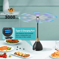طاردة ذباب • منفذ USB • بطاريات