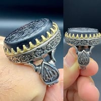 خاتم • فضة 925 • عقيق اسود