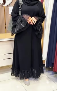 عبايات بنات • قماش كريب • ستراس