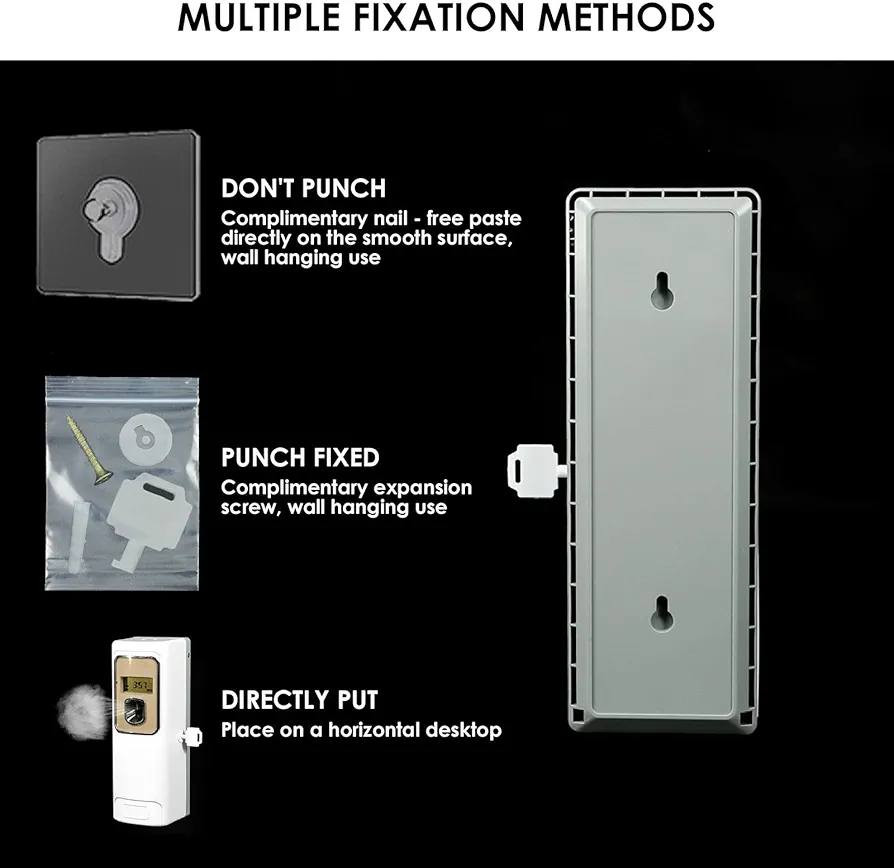موزع معطر جو اوتوماتيكي قابل للبرمجة يثبت على الحائط مع شاشة LCD لغرفة النوم والحمام والفندق والمكتب،لون ابيض
السعر 10
يوجد توصيل لكل العراق 3 فقط 🫶🏻


**إذا كنت صاحب هذا الإعلان وتريد حذفه لأي سبب، رجاءا أرسل رسالة إلى الدعم الفني**