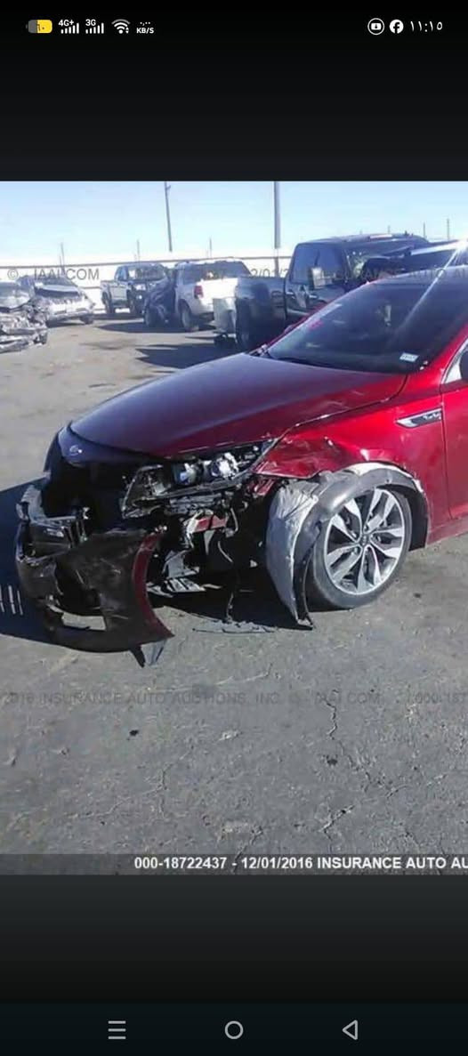 اوبتيما للبيع موديل 2015
لون كرزي مفوله واحد على واحد
محرك تيربو حادثه موضح بصور
مكانه ناصريه شطرة 
مكلف بنشر...***********
