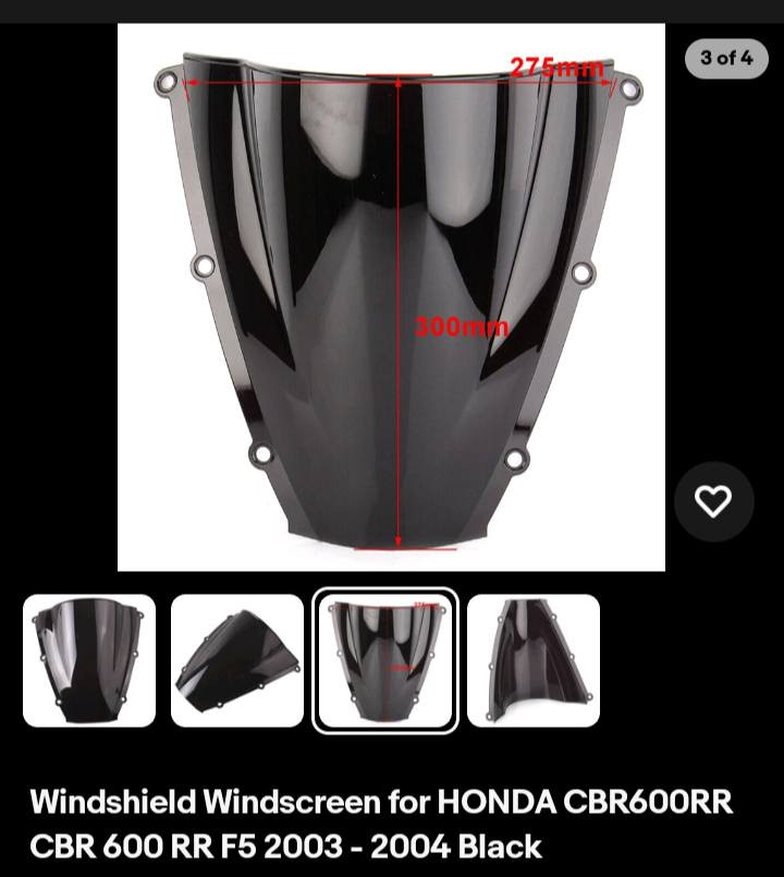 جام أمامي (Windshield) للدراجة نارية هوندا CBR 600RR موديل 2003 - 2004. اللون أسود غامق، جودة ممتازة وسهلة التركيب، تنطي شكل رياضي وتخفف ضغط الهوا أثناء السياقة."


**إذا كنت صاحب هذا الإعلان وتريد حذفه لأي سبب، رجاءا أرسل رسالة إلى الدعم الفني**